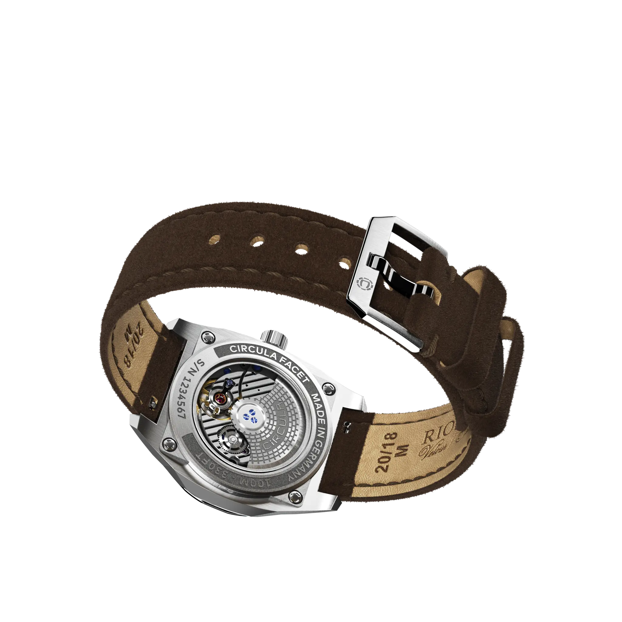 Facet Brown - Suede Strap