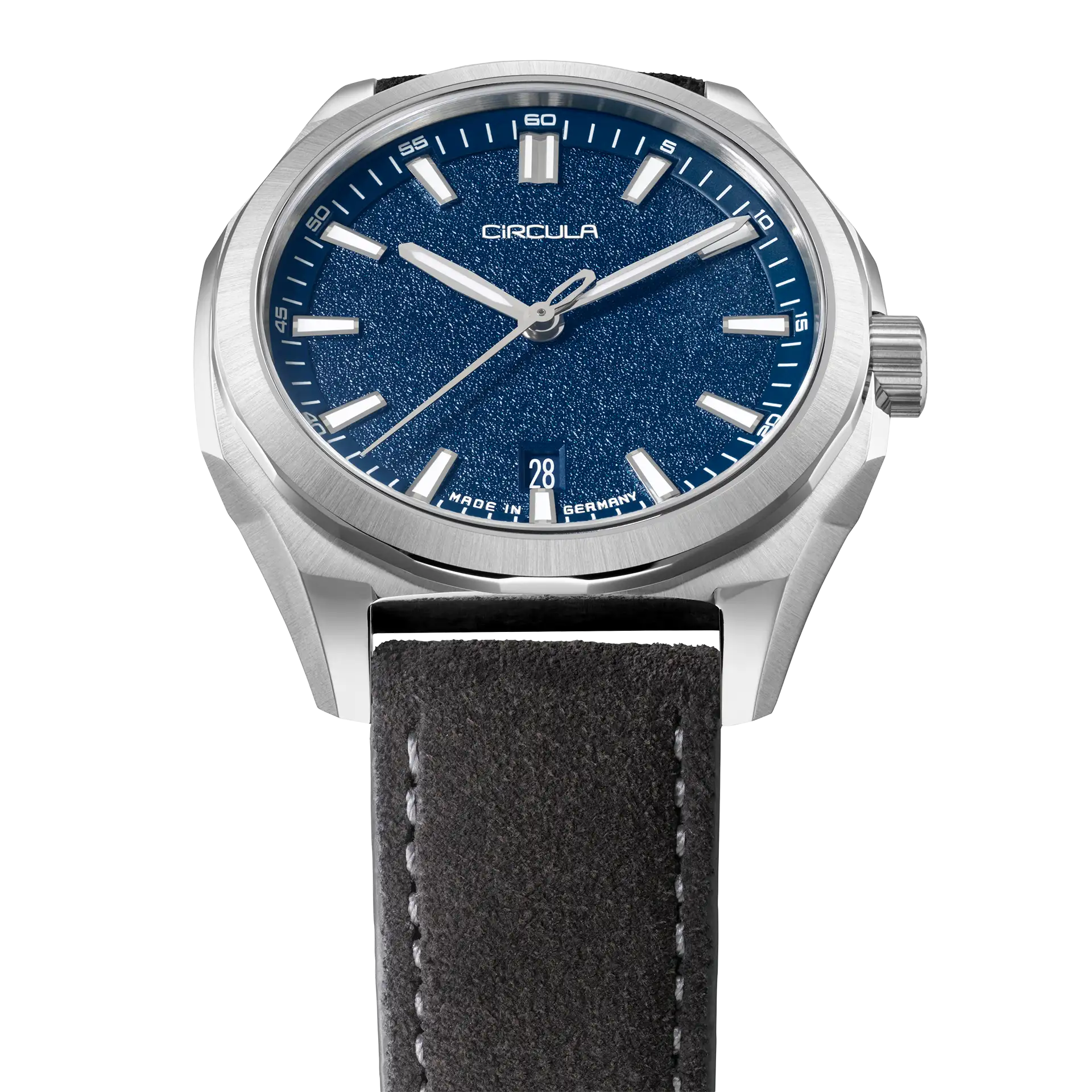 Facet 41 Blue - Suede Strap