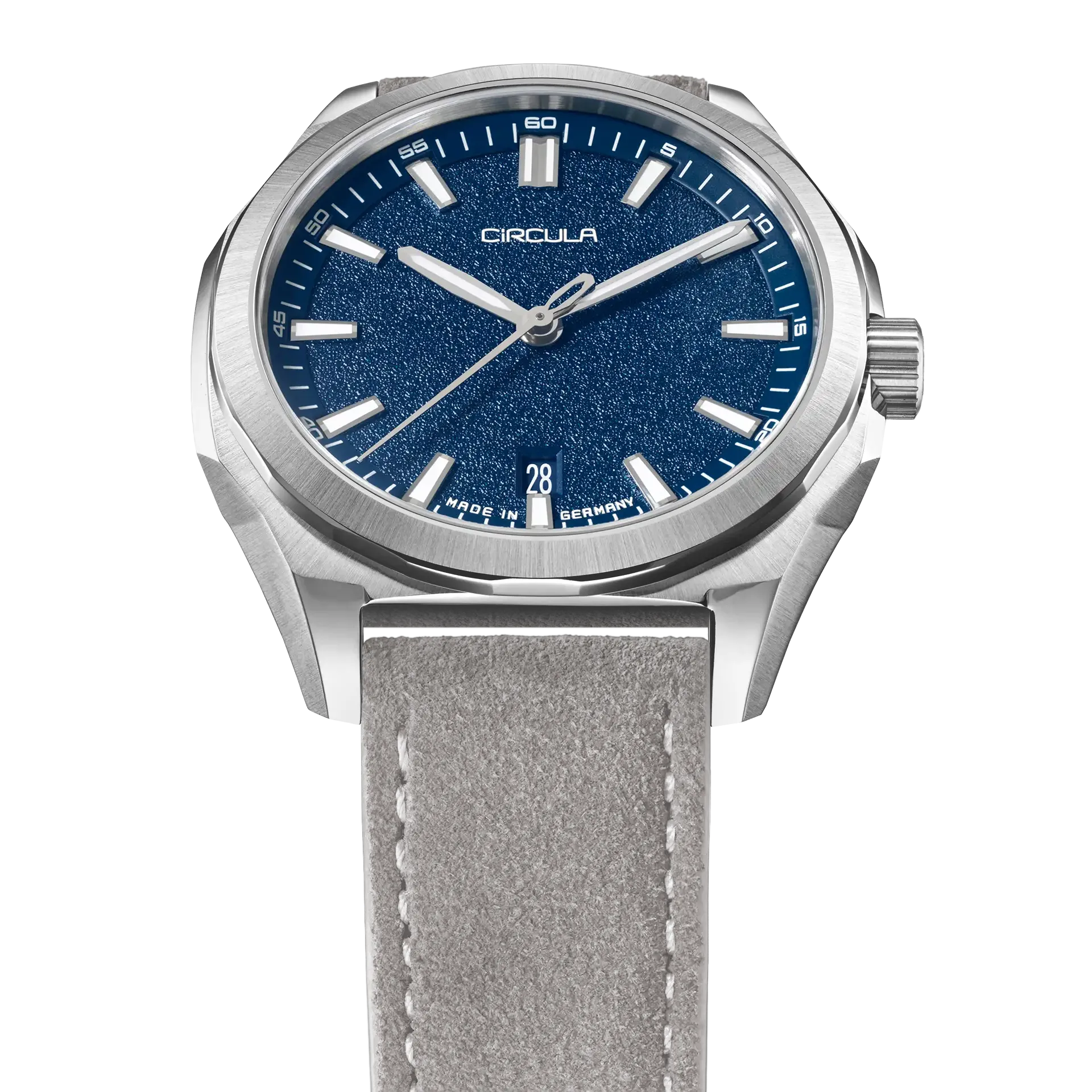 Facet 41 Blue - Suede Strap