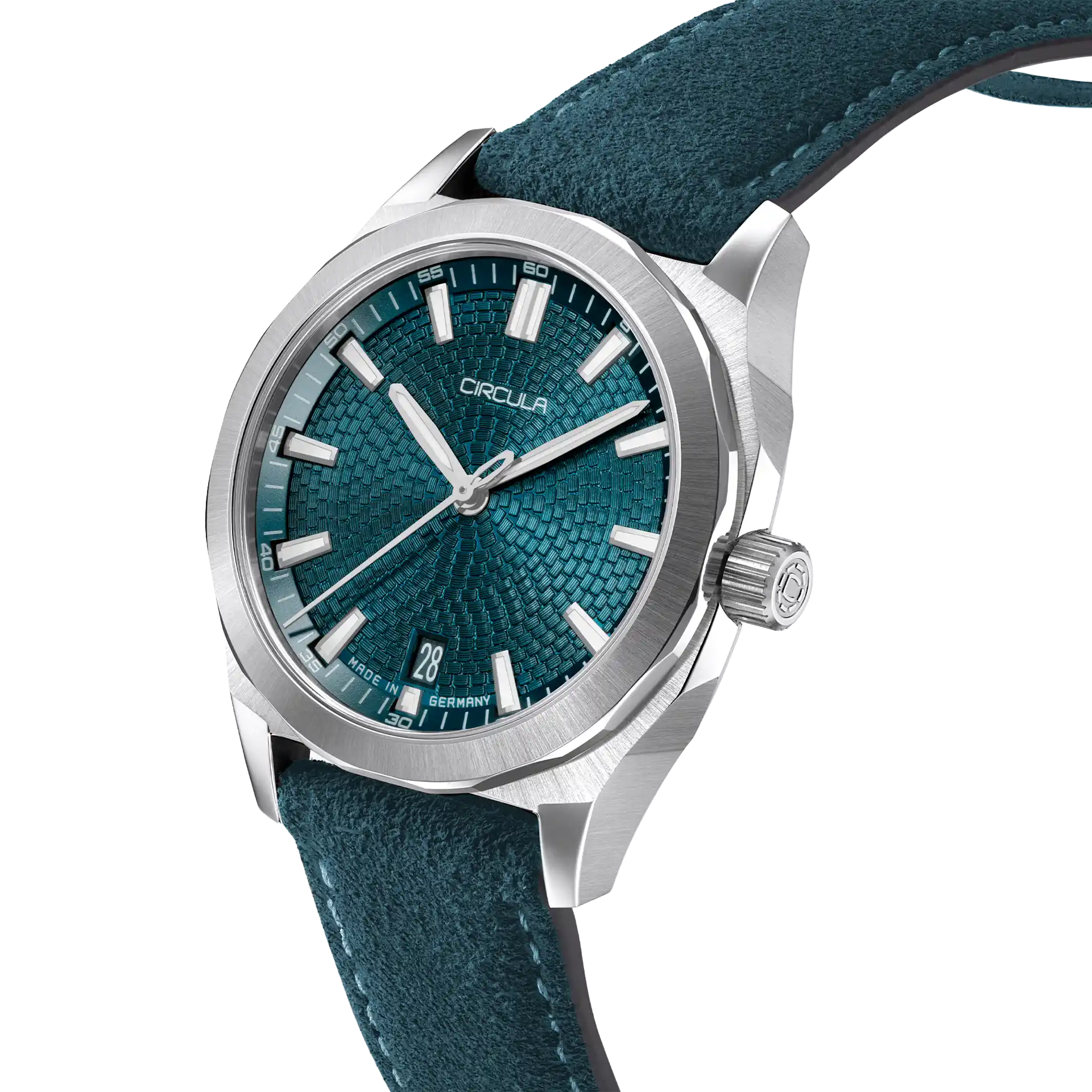 Facet Petrol - Suede Strap