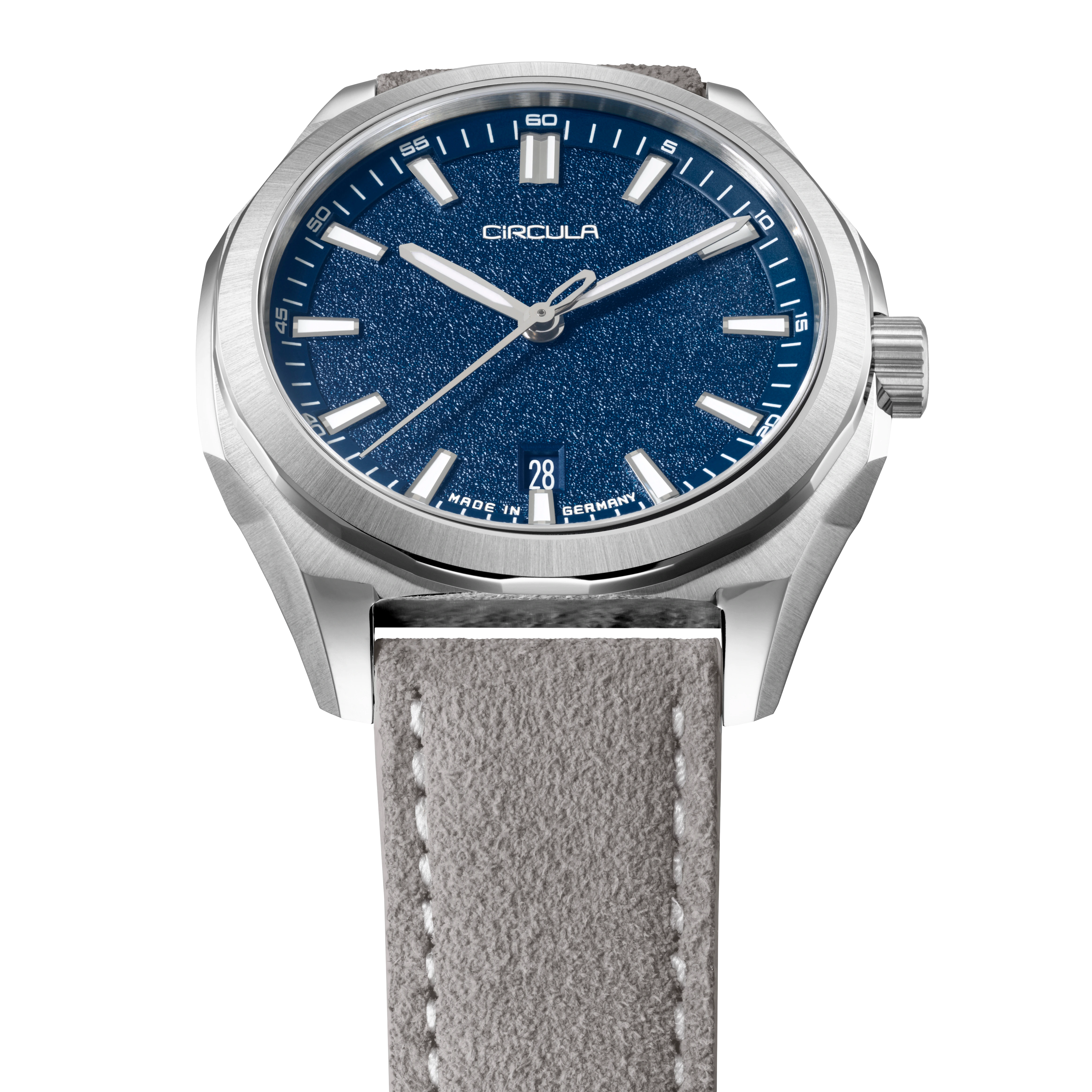 Facet 41 Blue - Suede Strap