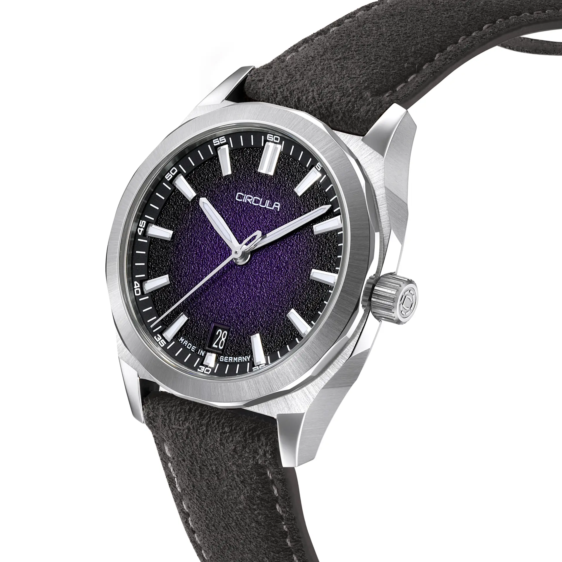 Facet 38 Violett - Suede Strap