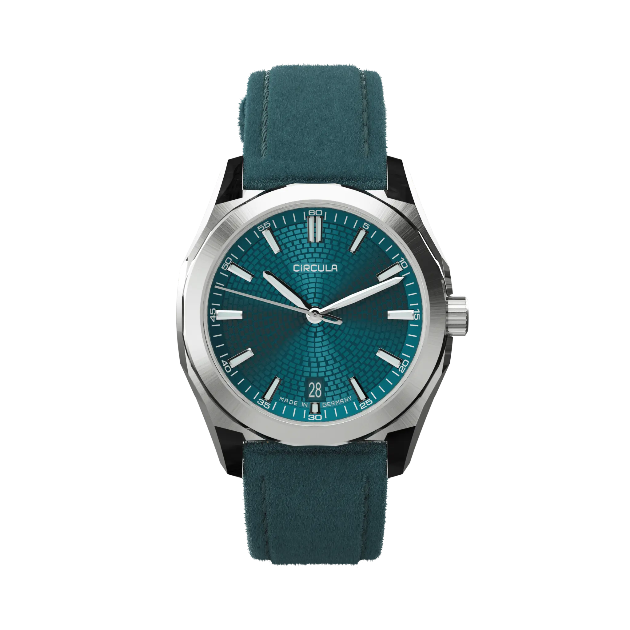 Facet Petrol - Suede Strap