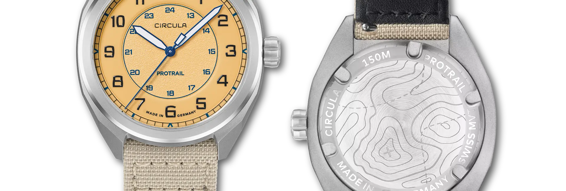 ProTrail Tool Watch Detail Zifferblatt und Boden von CiRCULA